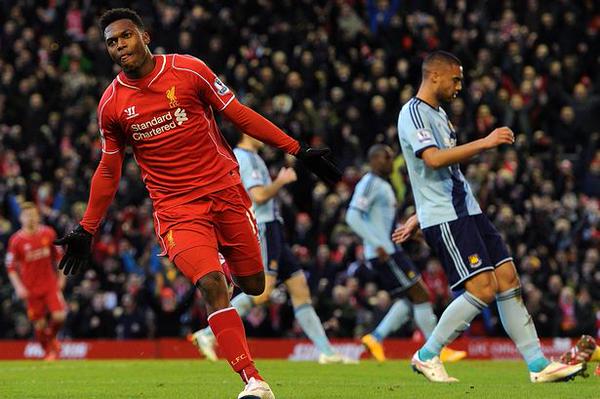 sturridge scores Liverpool West Ham